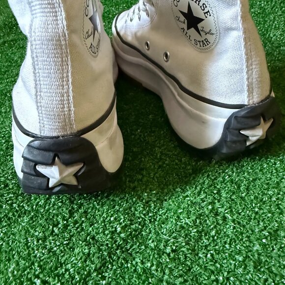 Converse Run Star Hike Women 6.5 White Black Gum Bold Lifestyle Sneakers 166799C - Picture 12 of 13